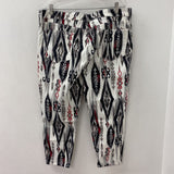 COOKIE JOHNSON WOMEN'S PLUS BOTTOM white black red print XXL/36