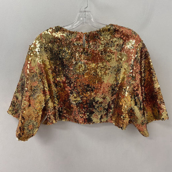 SMYTHE WOMEN'S TOP gold orange M