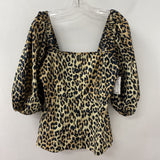 ganni WOMEN'S BLOUSE/SHIRT animal print M/42