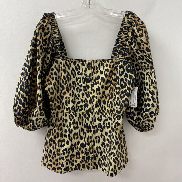 ganni WOMEN'S BLOUSE/SHIRT animal print M/42