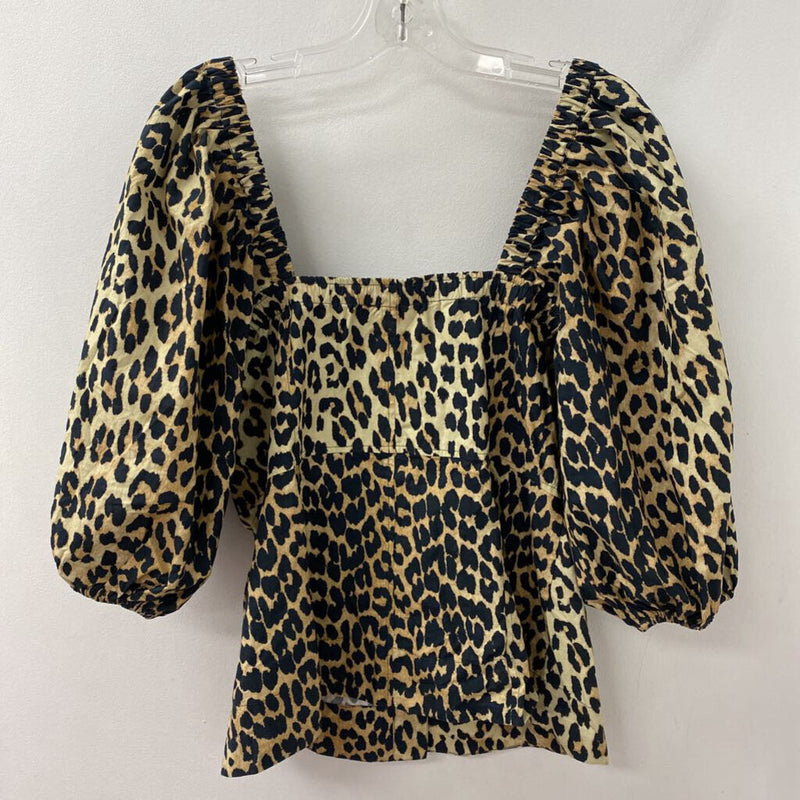 ganni WOMEN'S BLOUSE/SHIRT animal print M/42