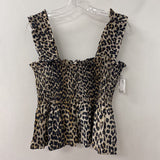 ganni WOMEN'S BLOUSE/SHIRT animal print M/42