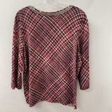 TALBOTS WOMEN'S PLUS TOP white pink black 2XP