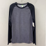 BULA WOMEN'S ACTIVE TOP grey blue white stripe XL