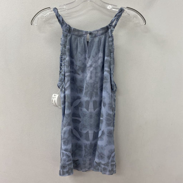 Banana Republic WOMEN'S BLOUSE/SHIRT grey-blue print S