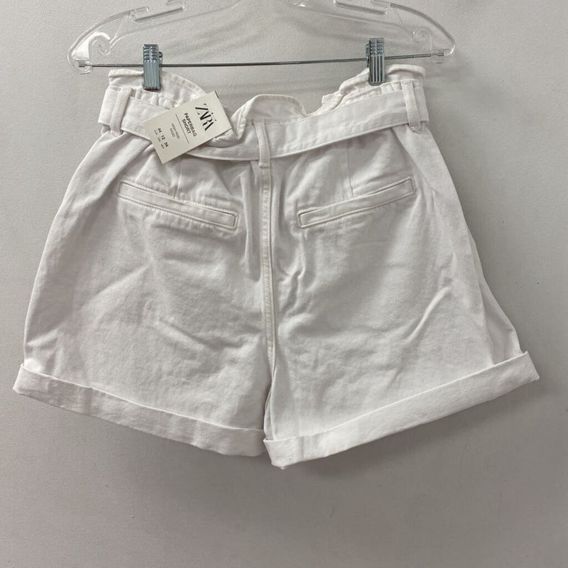 ZARA WOMEN'S SHORTS white 12
