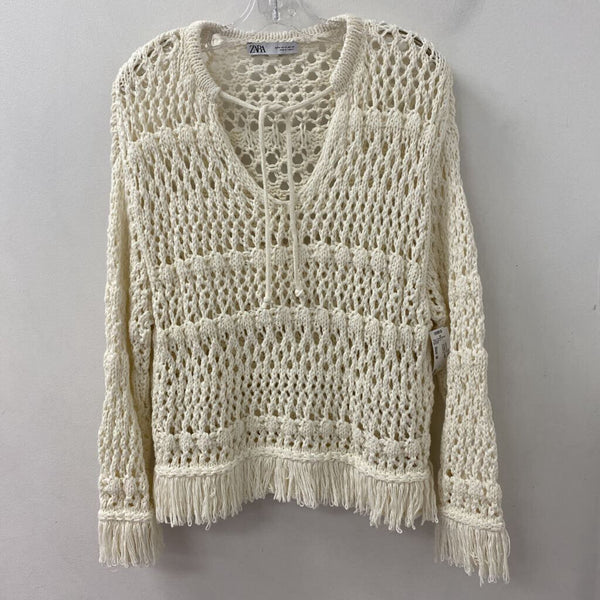 ZARA WOMEN'S SWEATER white M