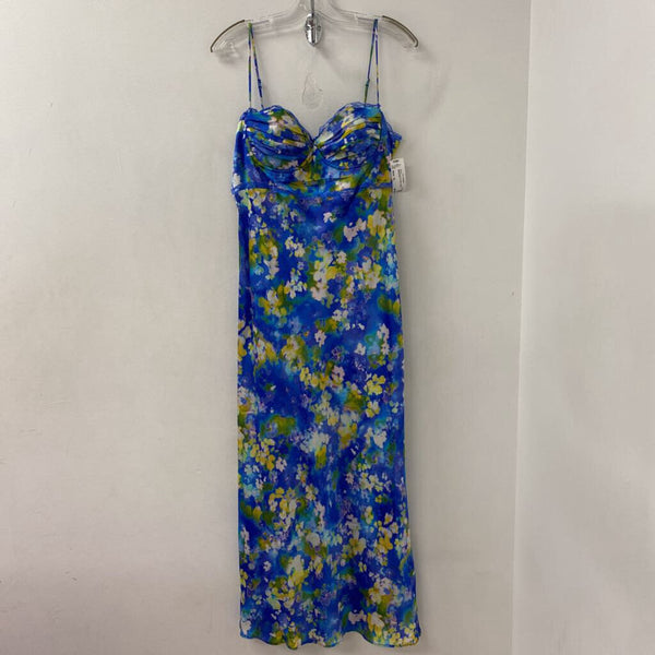 ASTR WOMEN'S DRESS blue yellow green mix XL