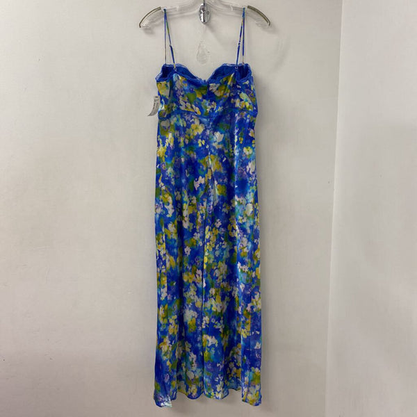 ASTR WOMEN'S DRESS blue yellow green mix XL