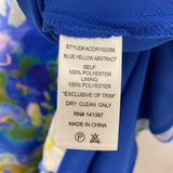 ASTR WOMEN'S DRESS blue yellow green mix XL