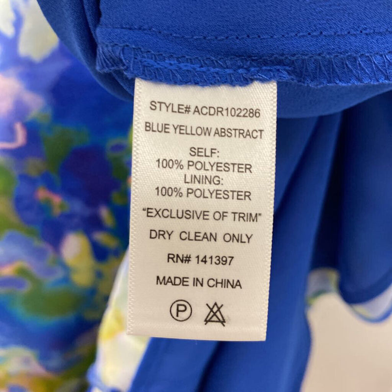 ASTR WOMEN'S DRESS blue yellow green mix XL