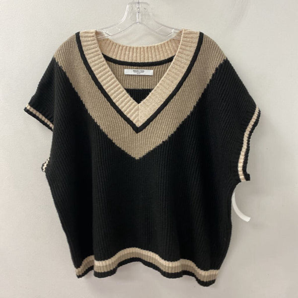 smash + tess WOMEN'S SWEATER black taupe mix 2X