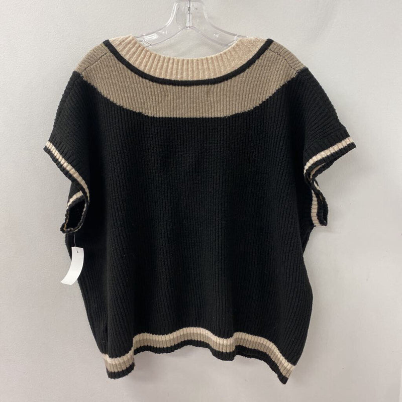 smash + tess WOMEN'S SWEATER black taupe mix 2X