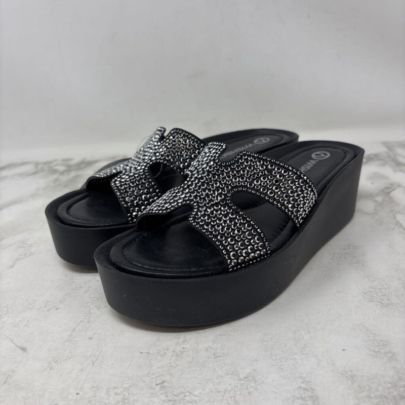 WISHBONE WOMEN'S SANDALS black silver mix 5