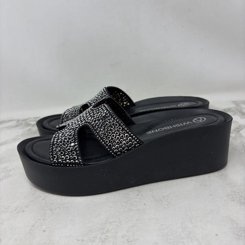 WISHBONE WOMEN'S SANDALS black silver mix 5