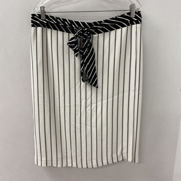 ANN TAYLOR WOMEN'S SKIRT white black mix 14