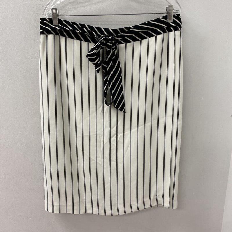 ANN TAYLOR WOMEN'S SKIRT white black mix 14