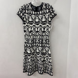 PINK TARTAN WOMEN'S DRESS black white XS