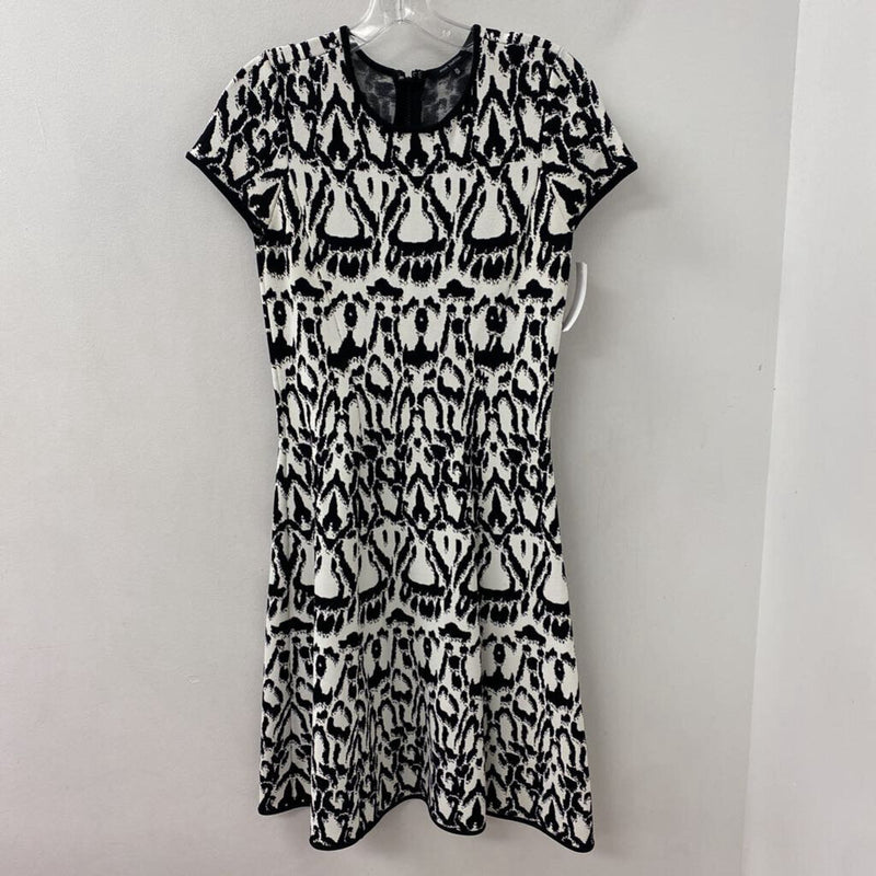 PINK TARTAN WOMEN'S DRESS black white XS