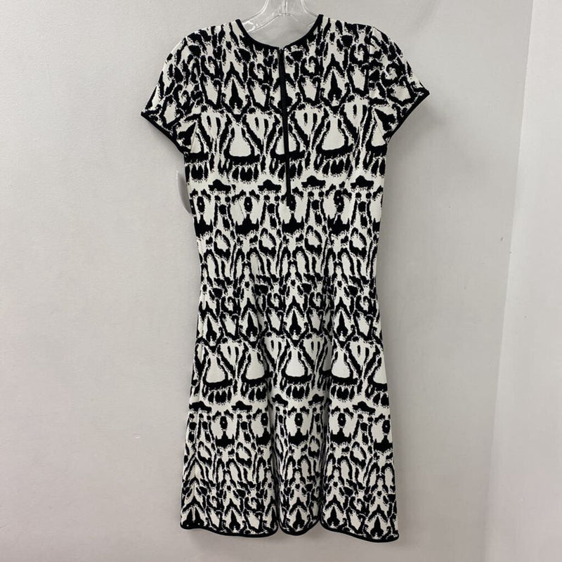 PINK TARTAN WOMEN'S DRESS black white XS