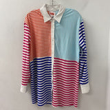 Solid & Striped WOMEN'S BLOUSE/SHIRT blue pink white mix S
