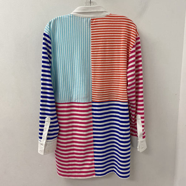 Solid & Striped WOMEN'S BLOUSE/SHIRT blue pink white mix S