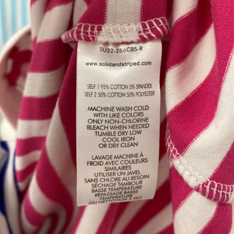 Solid & Striped WOMEN'S BLOUSE/SHIRT blue pink white mix S