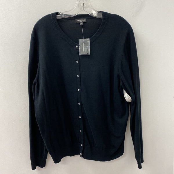 Lord & Taylor WOMEN'S PLUS TOP black 3X