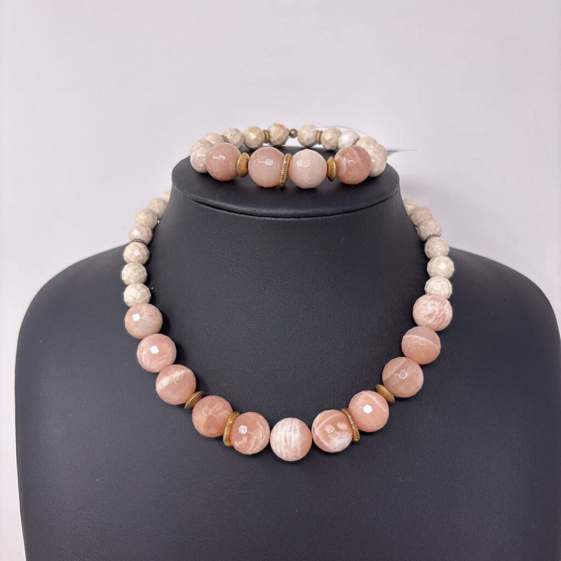 WOMEN'S JEWELRY SET pink cream