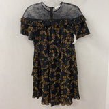 SANDRO WOMEN'S DRESS black yellow mix S
