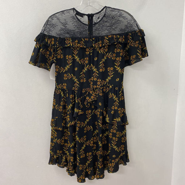 SANDRO WOMEN'S DRESS black yellow mix S