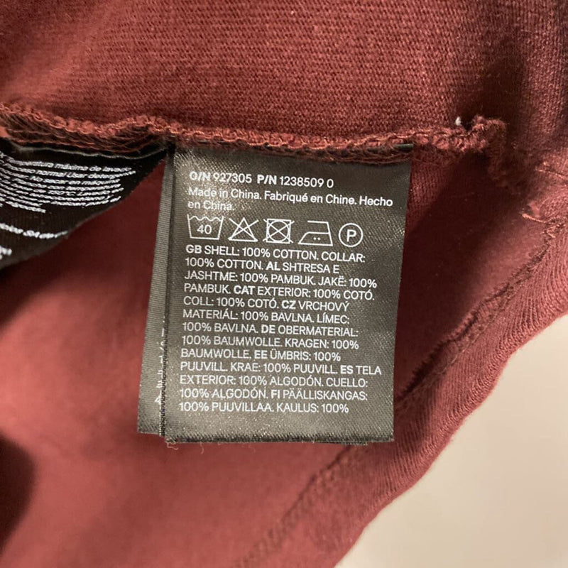 H&M WOMEN'S TOP burgundy white mix M