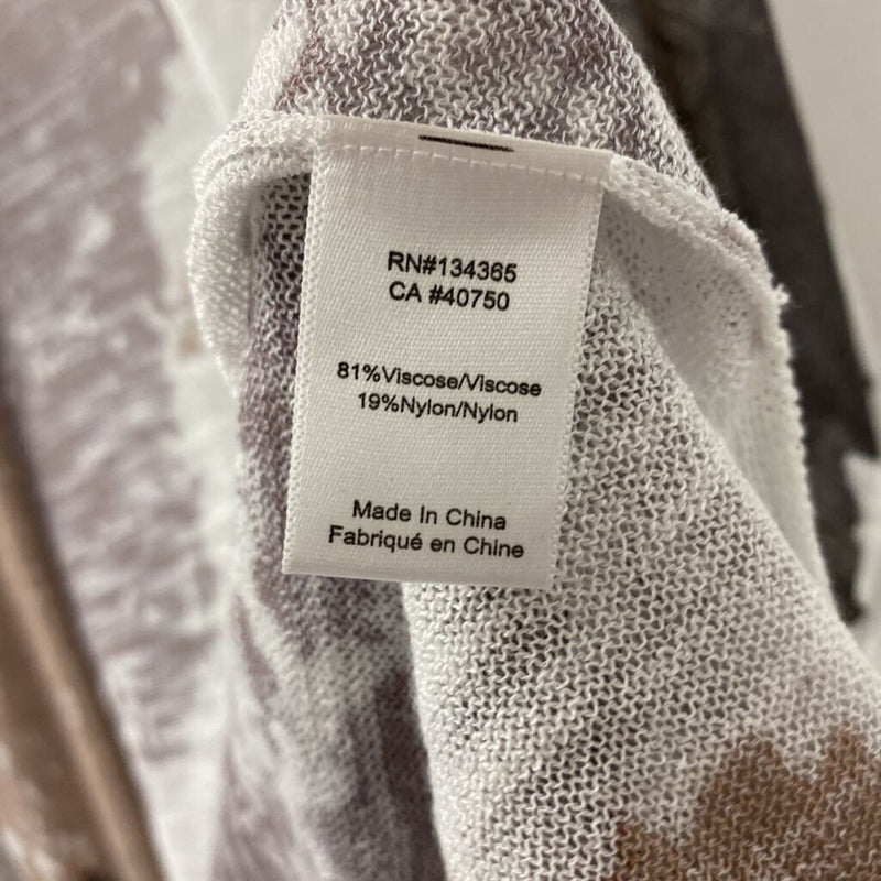 MARLA WYNNE WOMEN'S CARDIGAN white taupe charcoal mix M
