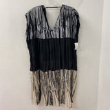 NUDE WOMEN'S DRESS black grey cream mix 44/8