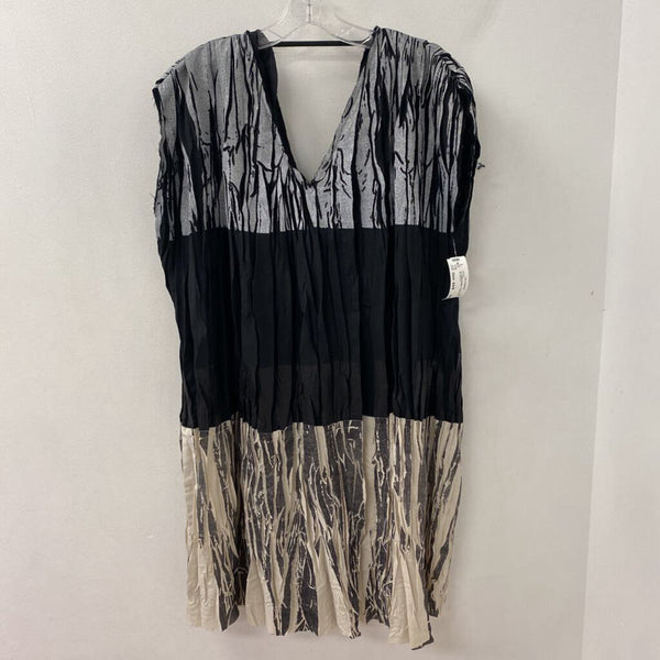NUDE WOMEN'S DRESS black grey cream mix 44/8