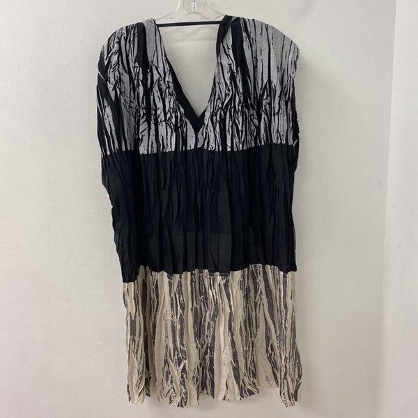 NUDE WOMEN'S DRESS black grey cream mix 44/8