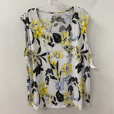 TANJAY WOMEN'S TOP white black yellow mix XL