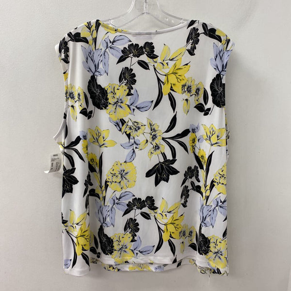TANJAY WOMEN'S TOP white black yellow mix XL