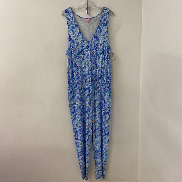 lilly pulitzer WOMEN'S JUMPSUIT blue purple white mix XL