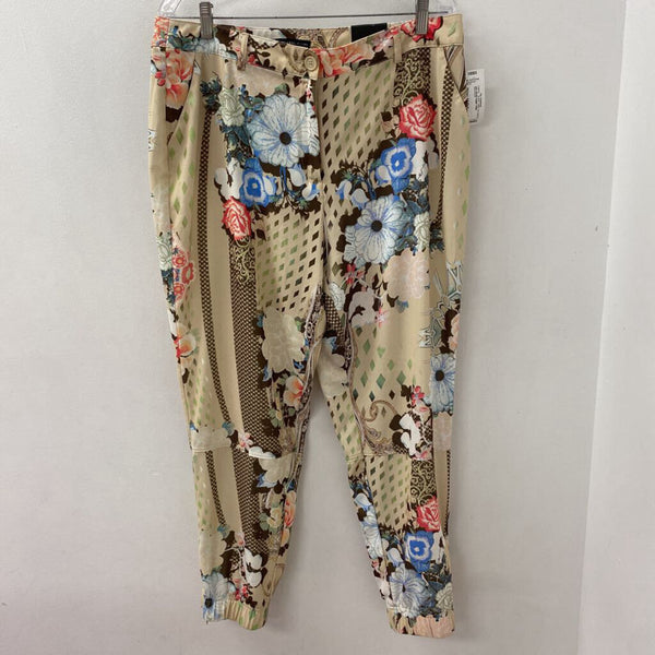 BLACK LABEL by CHICO'S WOMEN'S PANTS beige rainbow mix 14/2.5