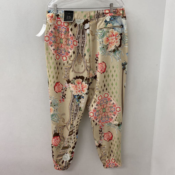 BLACK LABEL by CHICO'S WOMEN'S PANTS beige rainbow mix 14/2.5