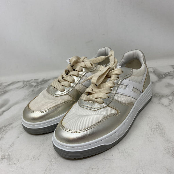HOGAN WOMEN'S SNEAKERS ivory silver 36