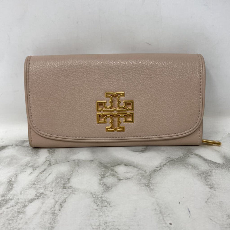 TORY BURCH WOMEN'S WALLET/WRISTLET blush-taupe gold