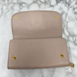 TORY BURCH WOMEN'S WALLET/WRISTLET blush-taupe gold