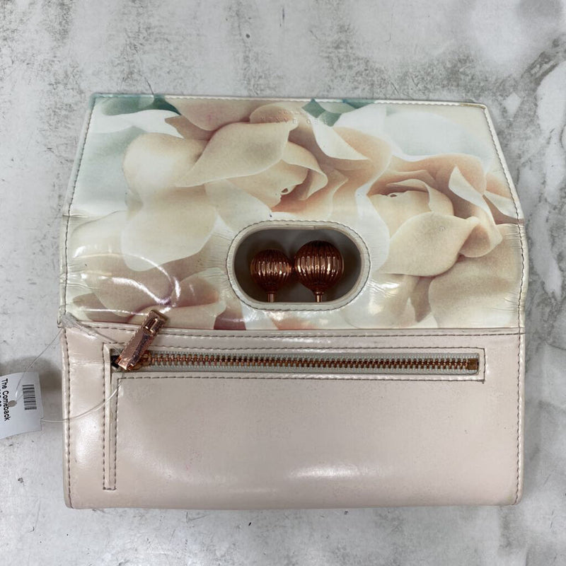 TED BAKER WOMEN'S WALLET/WRISTLET cream blush green