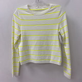 MANGO/MNG WOMEN'S TOP white neon yellow mix XS
