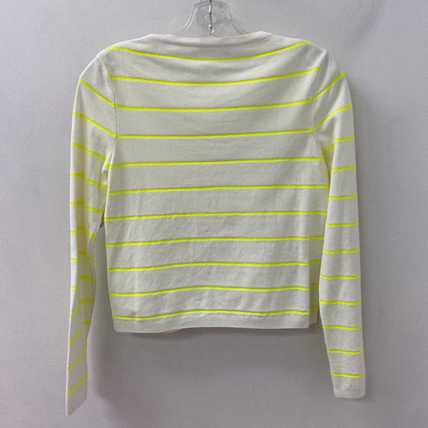 MANGO/MNG WOMEN'S TOP white neon yellow mix XS