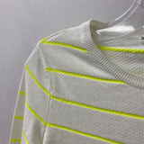 MANGO/MNG WOMEN'S TOP white neon yellow mix XS