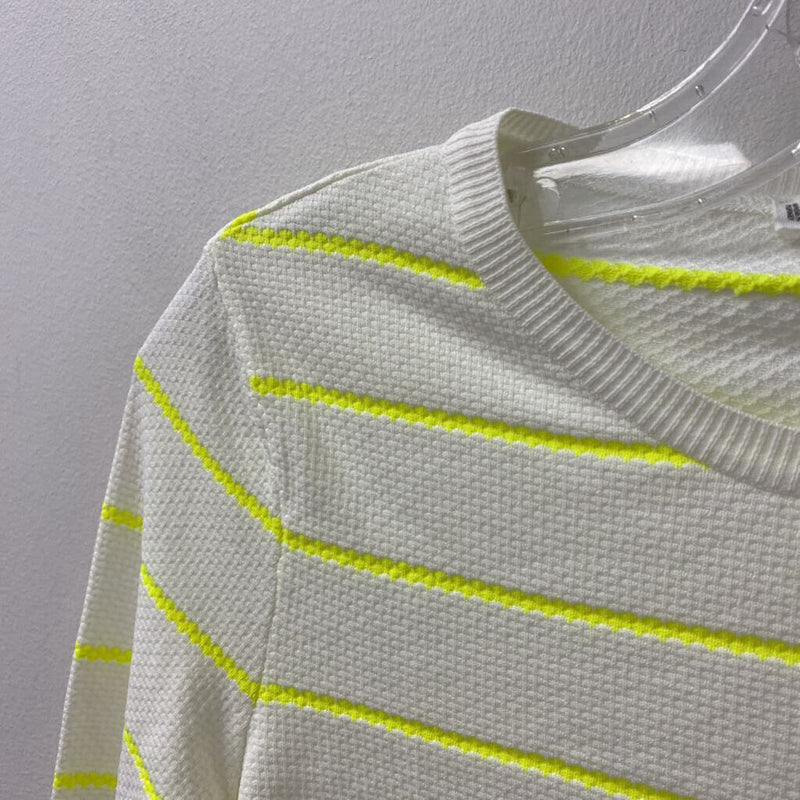 MANGO/MNG WOMEN'S TOP white neon yellow mix XS