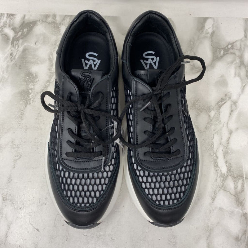 STUART WEITZMAN WOMEN'S SNEAKERS black white 12